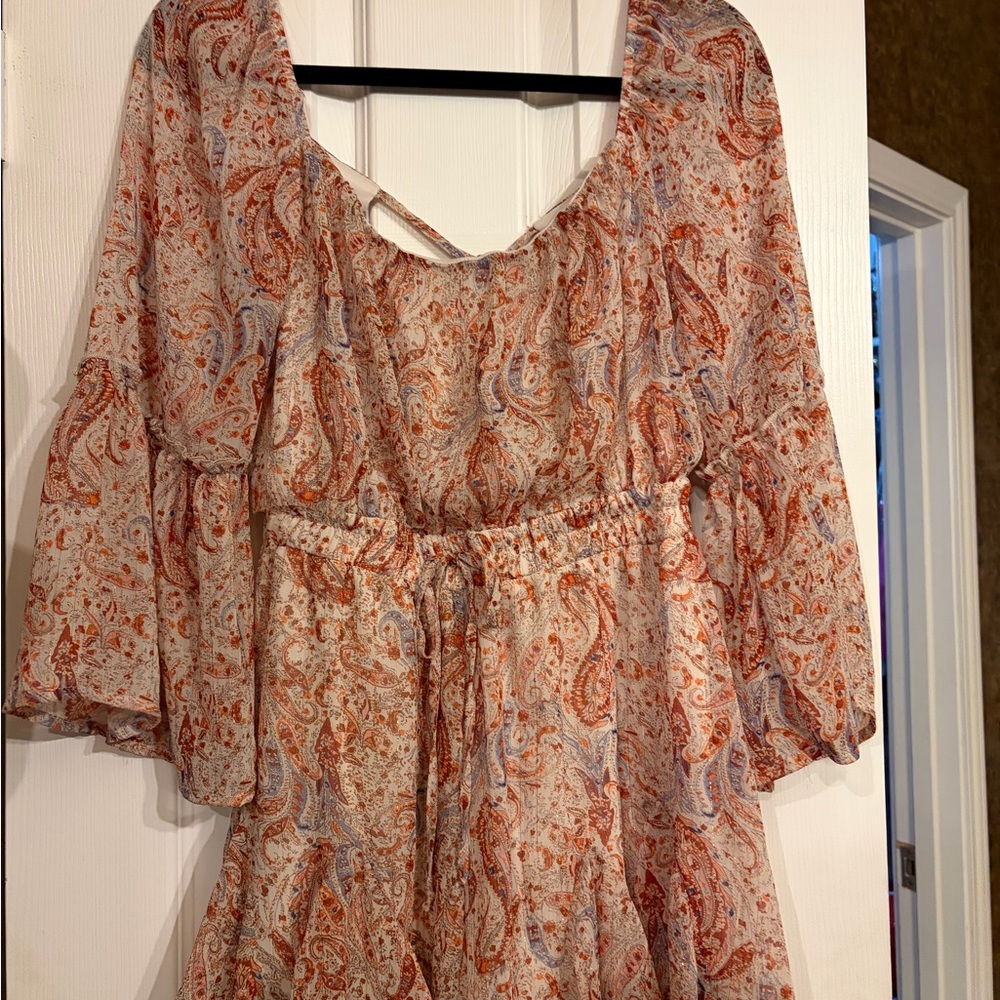 Miami Orange and Purple Paisley Top